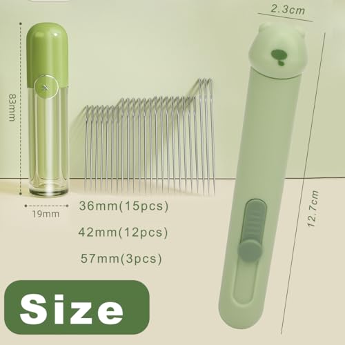 Upgraded 3 in 1 Automatic Needle Threaders Seam Ripper with Self Threading Sewing Needles, Stitch Remover Tool for Hand Sewing, Cross Stitch, Knitting, Embroidery, Thread Removal (2PCS) — view 6
