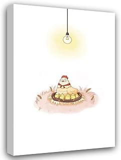 ArtDirect Mischievous Chickens Custom Framed Art Print Giclee Print or Canvas Options with Various Sizes and Customization by Thai, Xuan