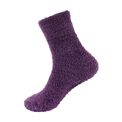 Image of BambooMN Women's Super Soft and Cozy Feather Light Fuzzy Socks - Multiple Color Options - Two Sizes - Value Packs