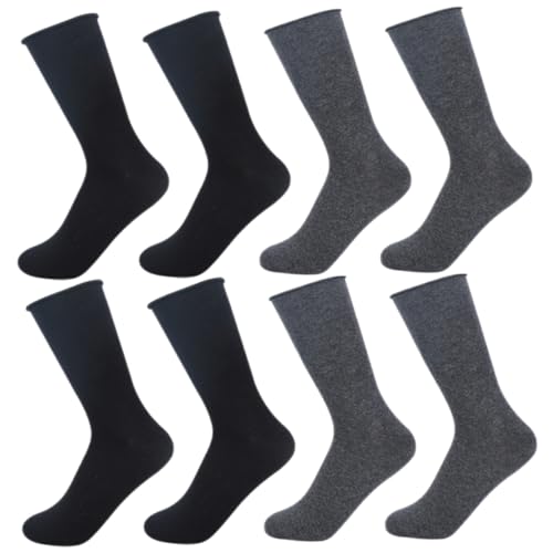 OATIPHO 4 Pairs Socks for Women Thickened Hospital Socks for Pregnant and Elderly Moisture Wicking Comfortable Design Suitable for Daily Use