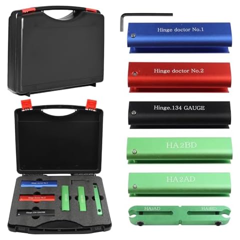 6 Piece Door Hinge Adjustment Tool Set,HA1234 Hinge Repair Kit for Residential & Commercia Doors,Hinge Gap Adjusting Wrench Hinge Gap Adjusting Wrench Cover