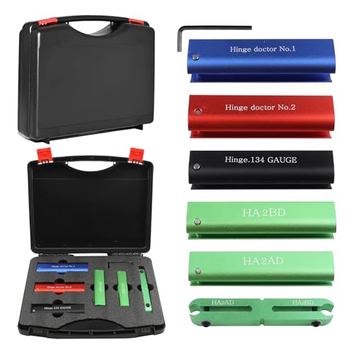 6 Piece Door Hinge Adjustment Tool Set HA1234 Hinge Repair Kit for Residential & Commercia Doors Hinge Gap Adjusting Wrench Hinge Gap Adjusting Wrench