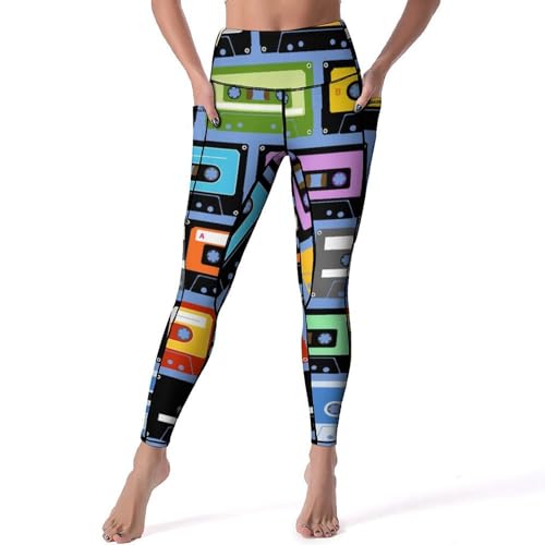 Legging de sport yoga femmes taille haute pour jogging et gym S