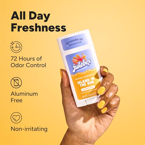 Jukebox Natural Women’s Deodorant – Aluminum Free, 72 Hour Odor Protection – Made with Arrowroot, Charcoal & Postbiotics – Island in the Sun, 2.65 oz - Thumbnail 2