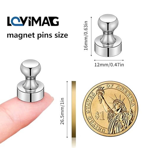 image for LOVIMAG Fridge Magnets 20Pcs Refrigerator Whiteboard Small Strong Magn