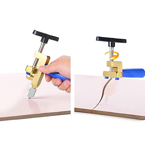 Loijon Cortador de vidro Kit de abridor de telha cerâmica Espessura de corte 20mm Cabeça de cortador