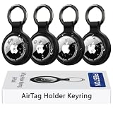 IP67 Hülle für Apple AirTag Schlüsselanhänger, 4er Set für AirTag 1 und 2