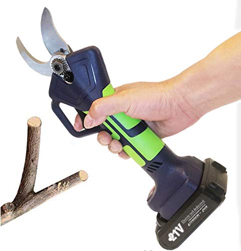 HPDOM Elektrische Astschere 21V Akku-Rebschere 2 Batterie, 30mm Akku-Astschere, Elektrische Gartenschere, Weichgummi-Griff,6-8Arbeitsstunden, ergonomisches Design Cover