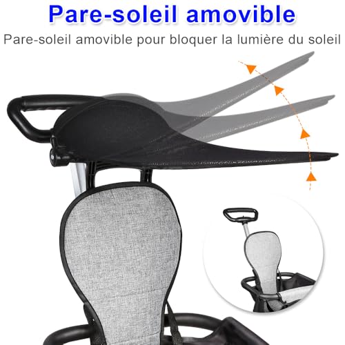 OHMG Buggy, kompakt, 0 – 25 kg, faltbar, verstellbare Rückenlehne, Kinderwagen, kompakt & leicht, Reise-Zubehör, für Neugeborene, Kinder, Baby Stroller