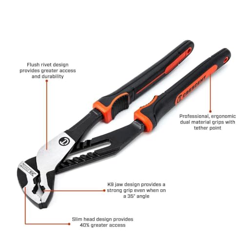 CRESCENT - Alicate, 30,48 cm, mandíbula em V, T&g cabo acolchoado (RTZ212CGV)