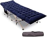 REDCAMP Folding Camping Cots with Thicker Cot Pads for Adults Heavy Duty, 28' Extra Wide Sturdy...