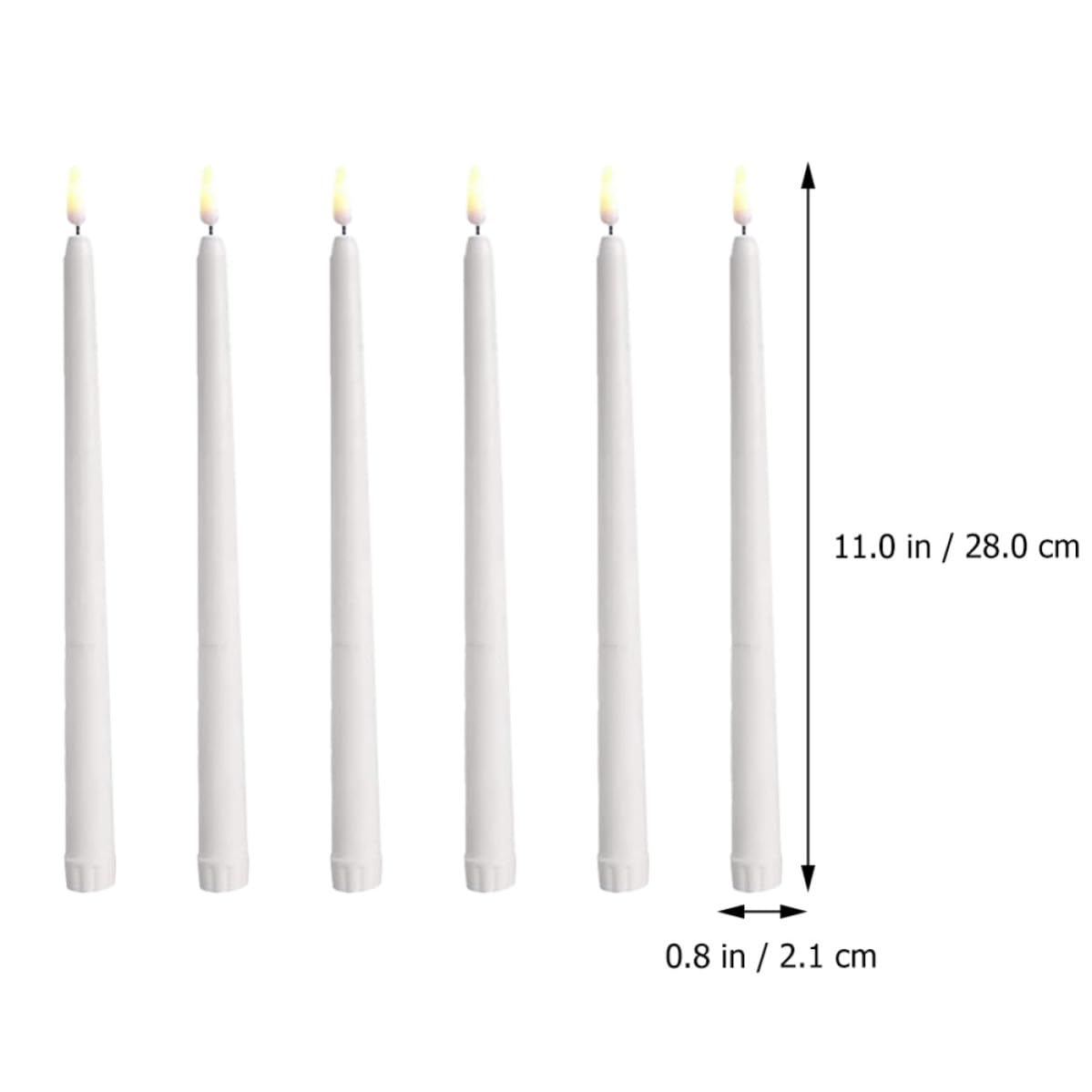 Homoyoyo 12 Piezas Lámpara LED de Vela sin Llama para Decoración de Halloween y Fiestas, Diseño Blanco de Plástico Ligero Función y Pilas Aaa