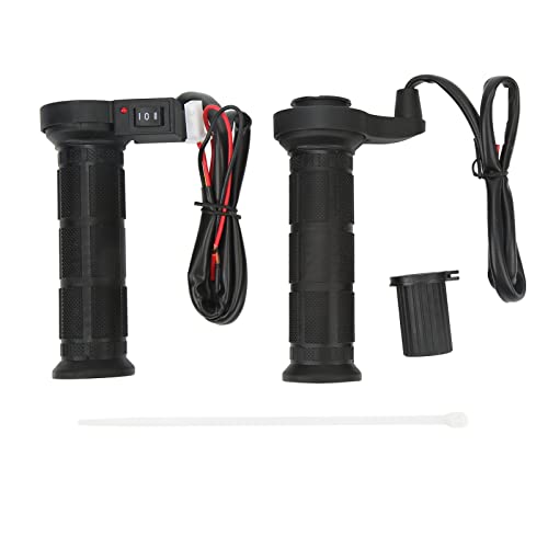 Poignées chauffantes pour moto universelles noires 12V en nylon TPU 2,2 cm