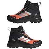 adidas Mężczyźni Terrex Skychaser AX5 Mid GORE-TEX CLIMAWARM+ Hiking Shoes, core black/silver met./semi impact orange, 47 1/3 EU