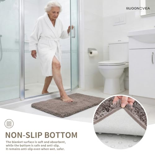 Ruggnovea Microfiber Bathroom Rugs 24x17 Absorbent Soft Non Slip, Camel by Ruggnovea - Used condition - Image 5