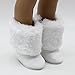 Produktbild Gazechimp Puppen Winter Schuhe - Weiße Plüsch Zipper Schneestiefel / Schneeschuhe - Zubehör für 18'' American Girl Puppen