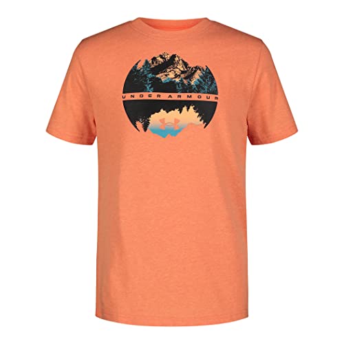 Under Armour Boys' Outdoor Short Sleeve T-Shirt, Crewneck, Vermillion World #TOP4