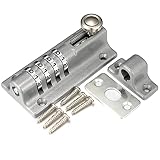 Combination Door Security Slide Latch Lock,V·RESOURCING® High Security 4 Digit Pin Dial Gate Lock fo