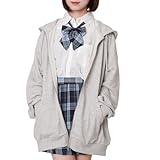 [ウィゴー] BIG パーカー レディース ジップパーカー スクール ゆったり 大きいサイズ スウェット 学生 高校生 大人 運動 ダンス 通学 女子 服 秋服 冬服 プレゼント レディース F タイプB 杢グレー