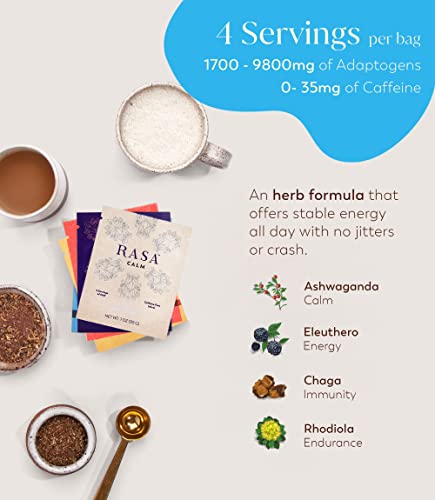Rasa Bestsellers 5-Pack Sampler (Original, Cacao, Bold, Calm, & Dirty) – Adaptogenic Mushroom Coffee Alternative | Vegan, Keto, Whole 30, Ayurveda Wellness Tonic With Chaga + Reishi (5 Packets / 1 Oz. Ea.) #TOP2