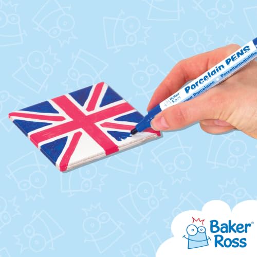 Miniatura 5 de Baker Ross Ek3336 Haz Tus Propios Posavasos Paquete De 6 Azulejos De Cerámica Para Niños Artes Y Manualidades