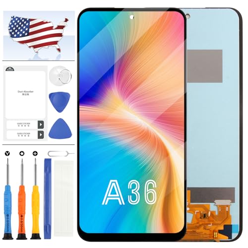 Écran LCD pour Samsung A36 5G avec outils de réparation complets pour modèle SM-A366U1 noir
