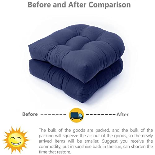 Patio Chair Cushion Rocking Chair Cushions Indoor/Outdoor Overstuffed Patio Chaise Lounger Cushion 2 Pack 19 X 19 Inch #TOP2