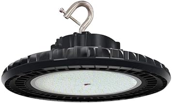 OSTEK UFO LED High Bay Light 100W 16000LM, 5000K 0-10V Dimmable Barn Workshop High Bay Lighting Fixture US Hook 5 Cable AC100-277V