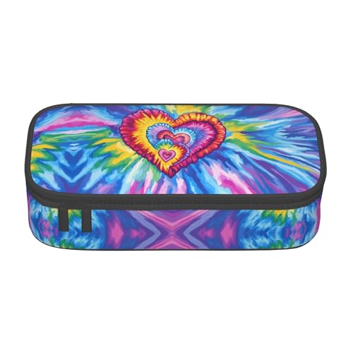 NOXOZNMOK Tie Dye Pencil Case Big Capacity
