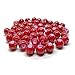 BSI - 50pcs Mix Artistic Designs Lampwork Glass Round Beads 8mm ~ Loose Beads~ (Red Ceramic Marble)