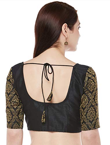 Image of Studio Shringaar Women's Brocade Sleeves Saree Blouse