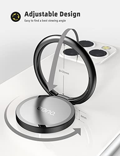 Amazon Brand - Eono Phone Ring Holder Handy Finger Ring Stand, Universal Grip 360 Adjustable Loop for iPhone 14 Pro Max Plus 13 mini 12 11 XS XR X 8 7 6 6s Plus, Galaxy, 4-8 inches Smartphone