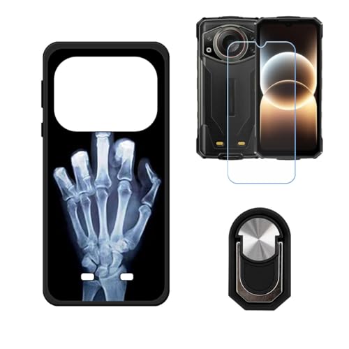 BMPNLSZ �K�pDoogee Fire 7 Ultra�p+HD�����K���X�ɓK�����ėpTPU�P�[�X�A�V���J�Q���P�[�X�o���p�[�ی�o�b�N�P�[�X-�ɓK����9�d�x�X�N���C�u�h�~�X�N���[���v���e�N�^(6,6") + ���O���\�Ŕėp�I��360�x��]�\�ȃX�e��