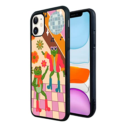 Retro Trippy Disco Frog Phone Case Compatible With Iphone 11 Hippie Iphone Case #TOP2
