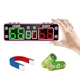 GAN XIN Cornhole Scoreboard,Battery Powered Ping Pong Score Keeper with Touchscreen Button&Top Button,LED Digital Electronic Scoreboard with Buzzer,Shuffleboard/Indoor Games & Sports(Pink)