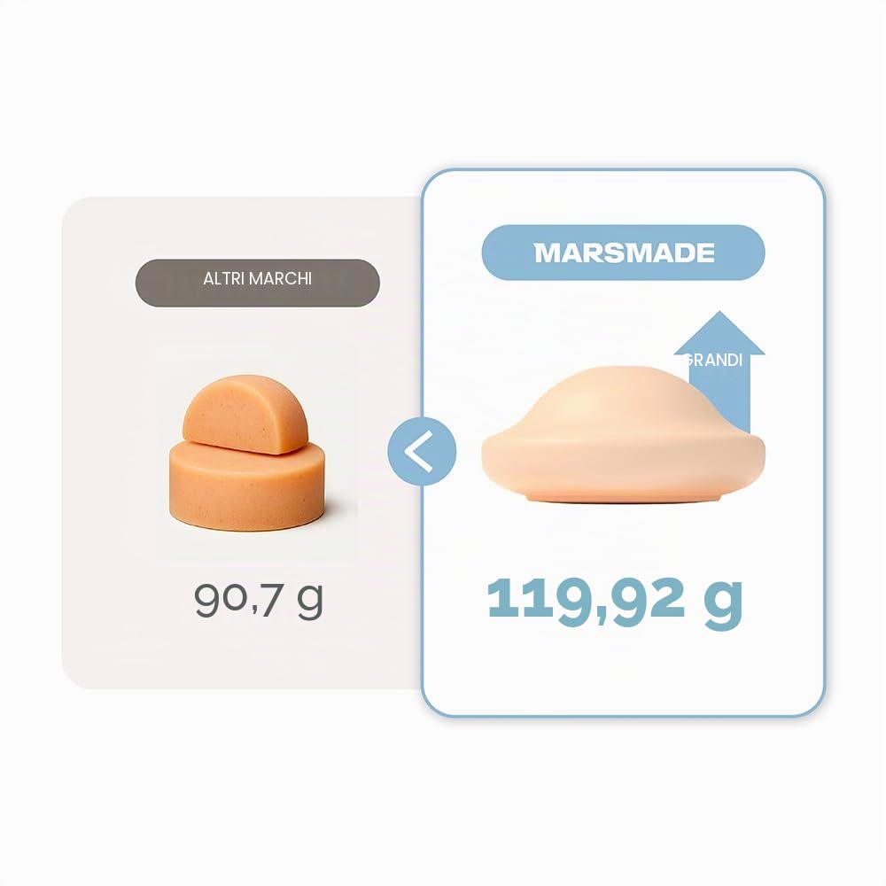 MARS MADEHair Shampoo Bar 2.0 - Idratante & Umectante Sapone Naturale per Crescita Capelli & Nutrizione Scalp - Sapone Solido per Tutti i Tipi di Capelli (120 g, 4.23 oz)