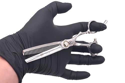 Tesoura Umi Prata Cromado Profissional Premium 6 Polegadas Fio Desbaste Dentada Dentes pra Cima e La