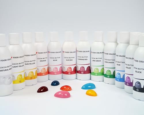 Food Colors Cocoa Butter NATURAL WHITE 100 g Kakaobutterbasierte Lebensmittelfarbe für Schokolade, Pralinen, fette Massen und Cremes