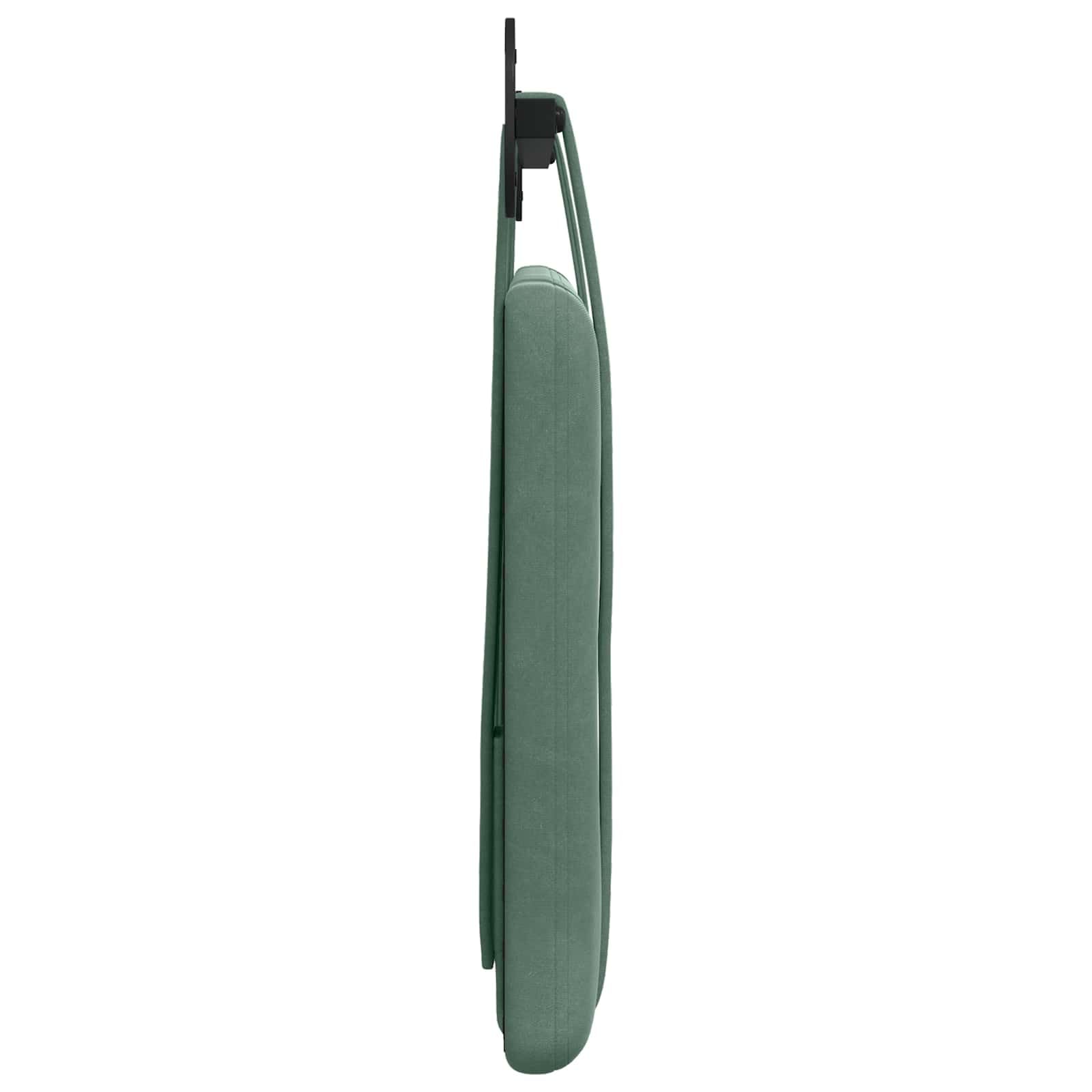 Leasha Tête de Lit Suspendue, Tête de Lit Coussin Murale Vert Mer Velours 110x55x5 cm