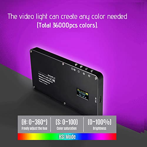Luz de video RGB portátil con batería de 2800 mAh y panel LED de 3000-6500K para fotografía 4