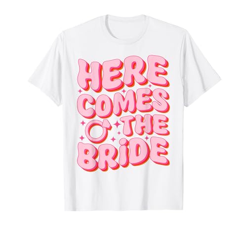 Here Comes The Bride Groovy despedida de soltera a juego Camiseta