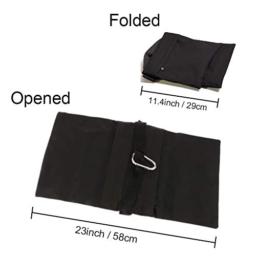 Heavy Duty Sandbag Weight Bags Photo Studio Empty Saddlebag, For Photography Light Stand Tripod Props, Outdoor Patio, Indoor, Sports (Black) -2 Packs Set #TOP3