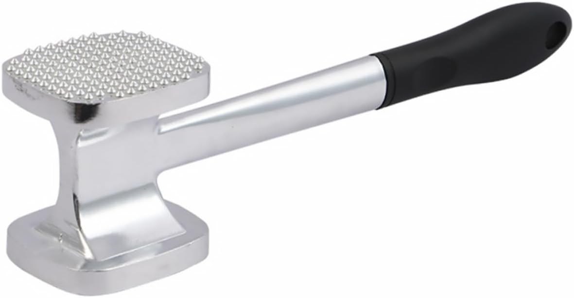 Double-Sided Aluminum Meat Tenderizer Hammer Kitchen Steak Pounder for Tenderizing Beef Chicken and Pork Easy to Clean Cooking Tool