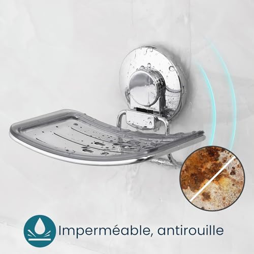 Porte-savon ventouse réutilisable chrome AW542 TAILI