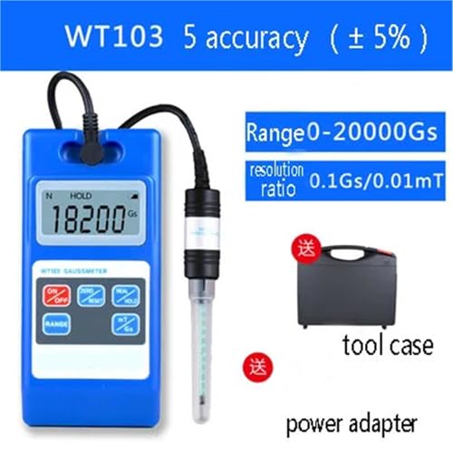 Medidor Gauss portátil WT103 para campos magnéticos miniatura 4