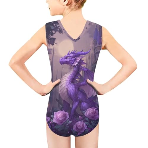 Image of Girls Swimsuits Size 3-14 Kids Summer Sleeveless One Piece Bathing Suit Beach V-Neck