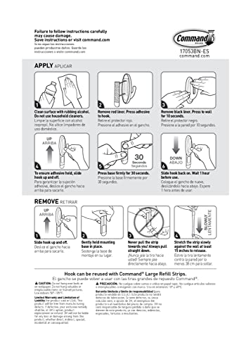 Command 5 lb Large Brushed Nickel Color Hook, 1 Hook and 2 Command Strips, Damage-Free Coat Hooks with Adhesive Strips, Traditional Hooks for Hanging Home Decor and Room Decor - image 9