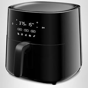 Frigidaire 3-in-1 Air Fryer, Large 5.3 QT Capacity, Digital Display, 3 Cooking Modes, 5 Recipe Presets, Automatic Shake Reminder, PFAS-Free Cooking Surfaces, Black