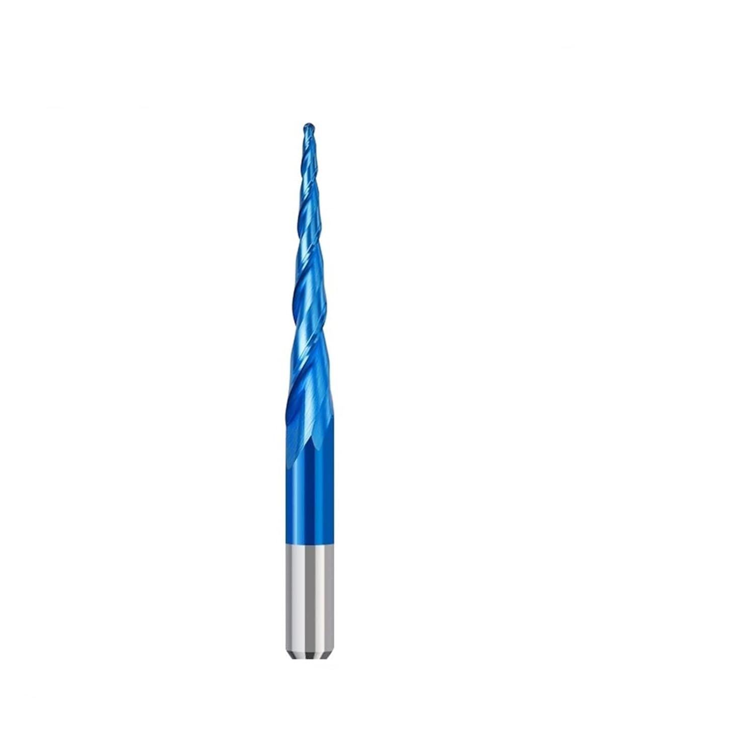 1Pcs Tapered Ball Nose Carving End Mill 2 Flute Carbide Milling Cutter R0.25-R2.0 Spiral Router Bit for Woodworking(R0.5x15xD4x50)
