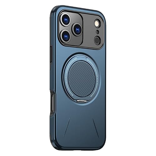 KOOLRIVER�EFor iPhone 18 Pro �݊��i�P�[�X �ϏՌ� �J�o�[ TPU �Ռ��z�� �����O�t�� �X�^���h�@�\ For �A�C�t�H��18�v��(�u���[)